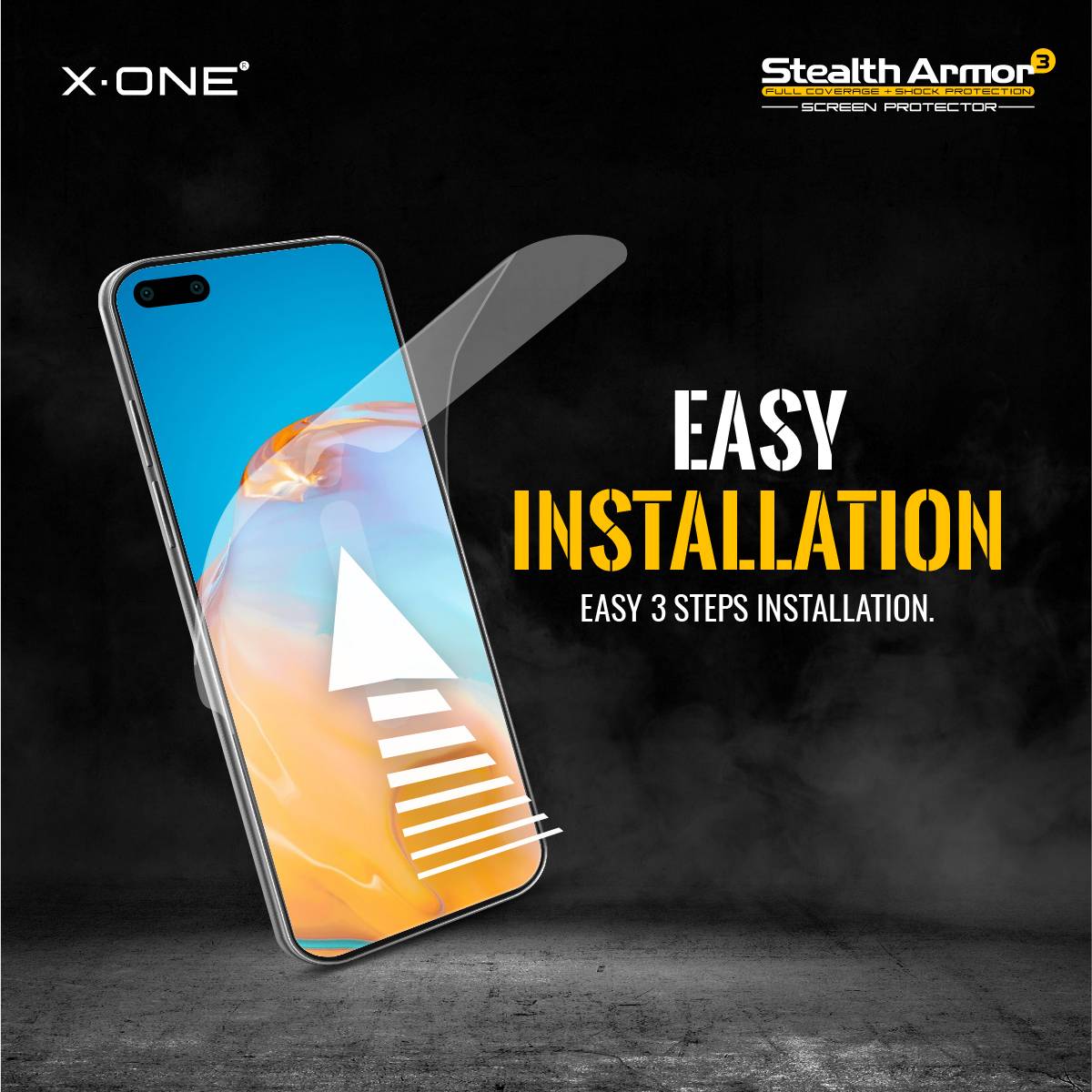 X.One Stealth Armor 3 ( Clear Series ) Customization Screen Protector