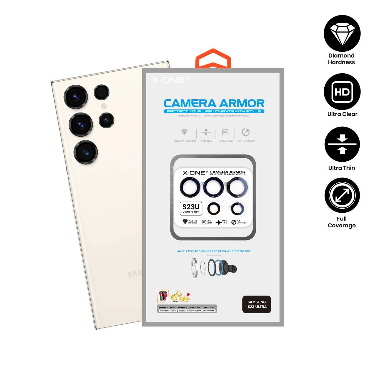 X.One Camera Armor Lens Protector for Samsung Galaxy S23 / S23 Plus